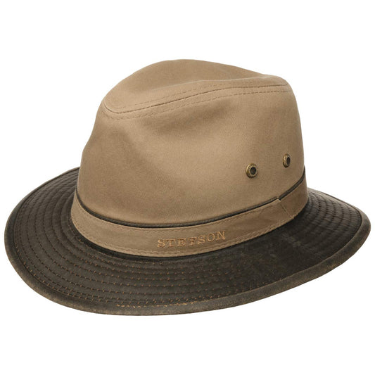 Stetson UV Protection Cotton Hat Men Dark Beige 7 1/2-7 5/8