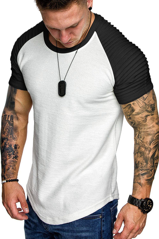 COOFANDY Mens Hip Hop Muscle Tee Baseball Sleeve Workout T-Shirts Pattern3 XXL