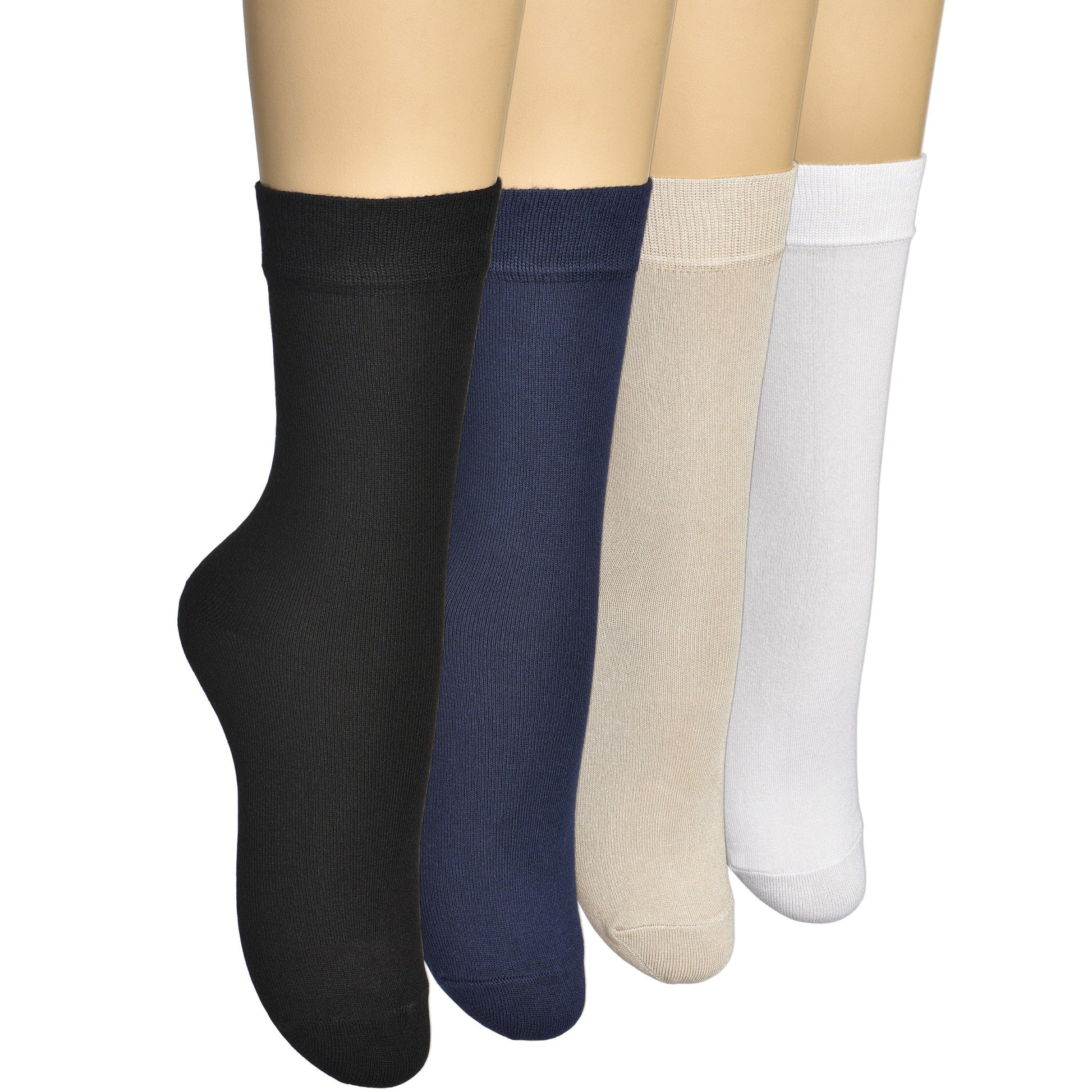 Elyfer Women Soft Thin Cotton Socks #color_mix