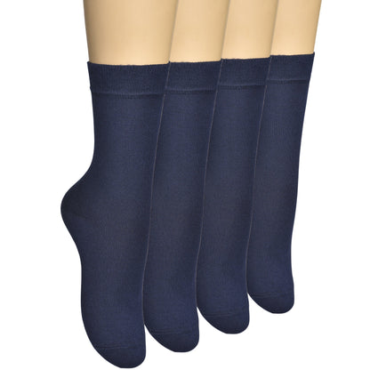 Elyfer Women Soft Thin Cotton Socks #color_navy