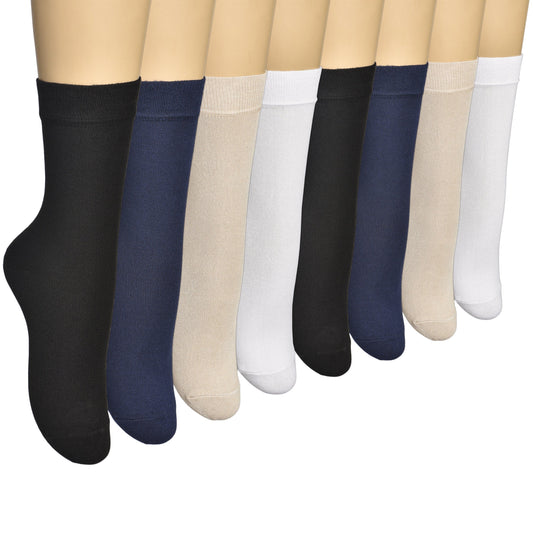 Elyfer Women Soft Thin Cotton Socks #color_mix