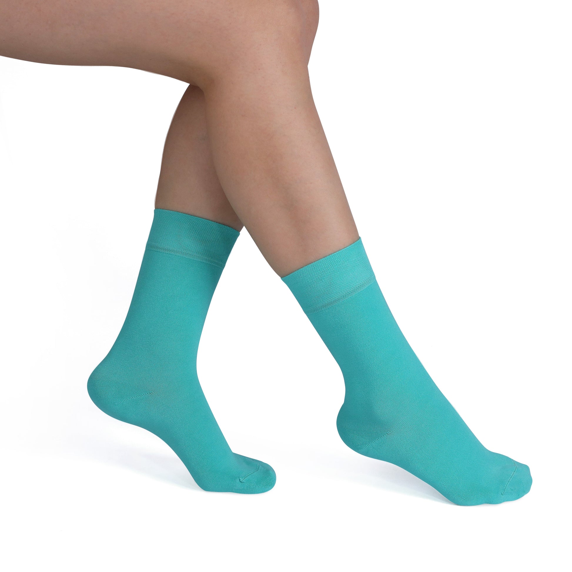 Elyfer-Socks-Mint-Green-Bamboo-Crew-Socks-for-Women #color_mint