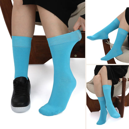 Elyfer-Socks-Turquoise-Bamboo-Crew-Socks-for-Women-in-Gift-Box #color_turquoise