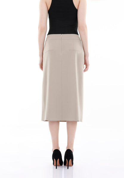 Stone Straight Midi Skirt Glinetex