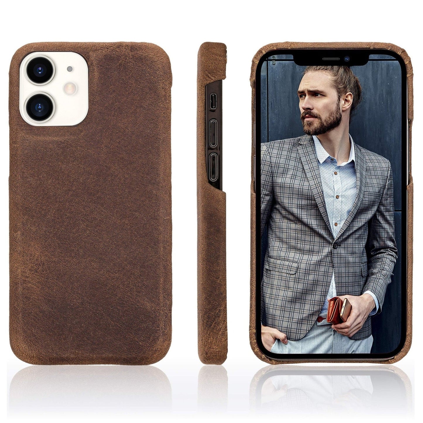 Apple iPhone 12 Mini Handcrafted Full Grain Leather 360° Slim Case Bayelon