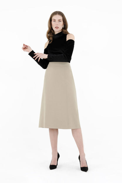 Stone Straight Midi Skirt Glinetex