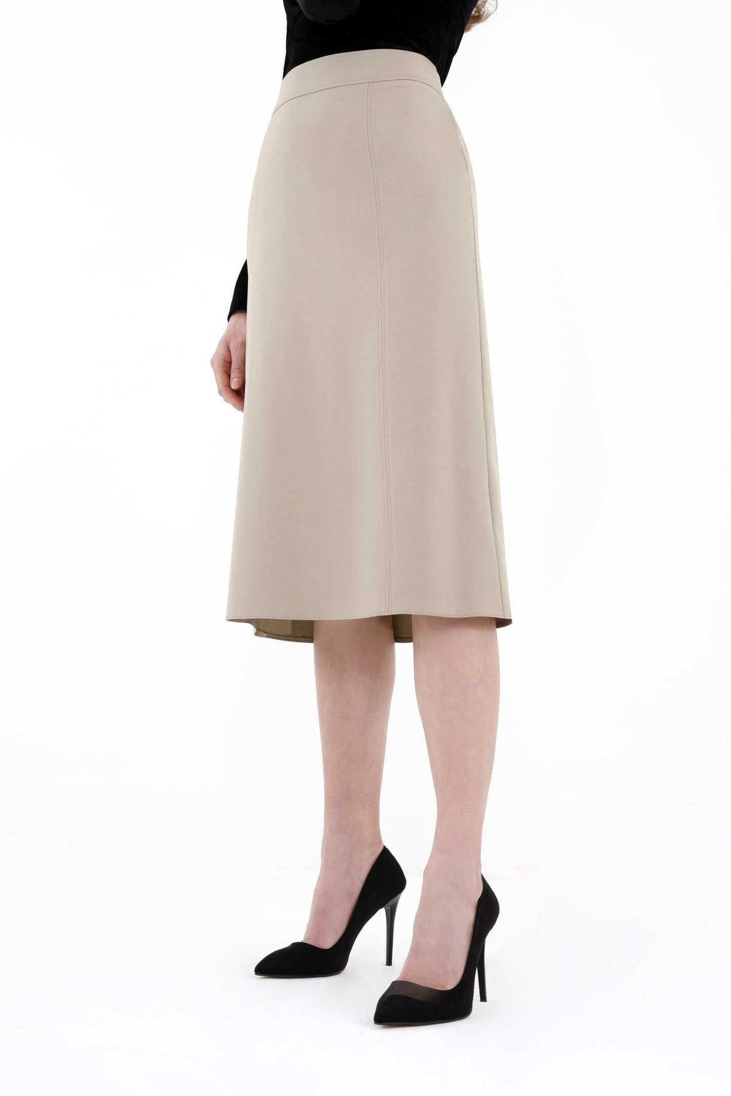 Stone Straight Midi Skirt Glinetex