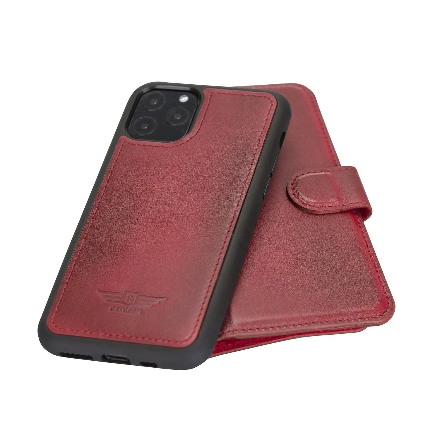 iPhone 11 Pro 5.8" Full Grain Leather Detachable Magnetic Wallet Case Bayelon