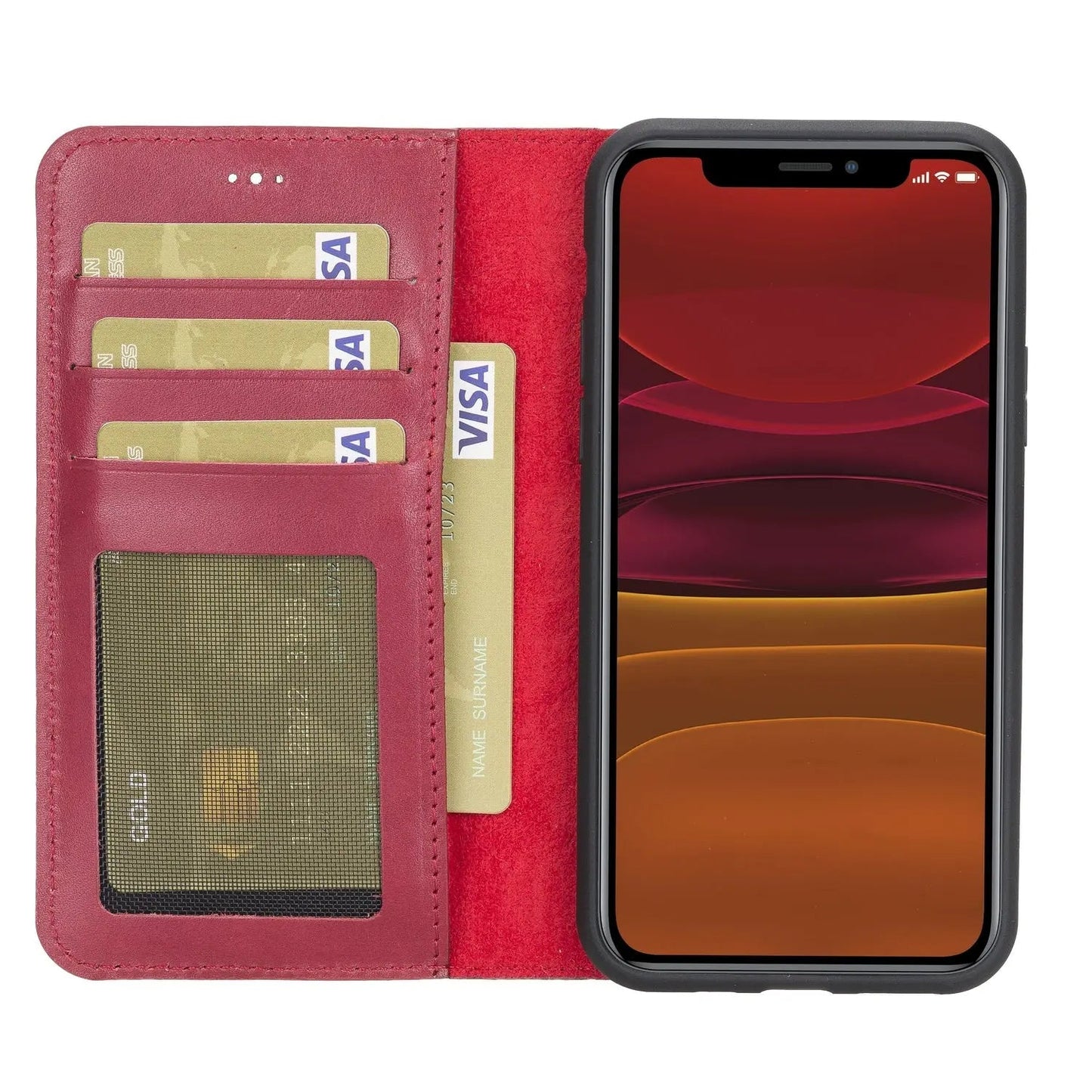 iPhone 11 Pro 5.8" Full Grain Leather Detachable Magnetic Wallet Case Bayelon