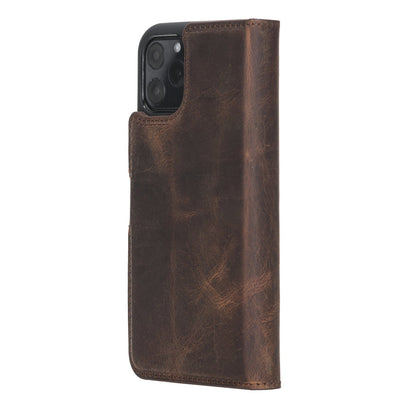 iPhone 11 Pro 5.8" Full Grain Leather Detachable Magnetic Wallet Case Bayelon