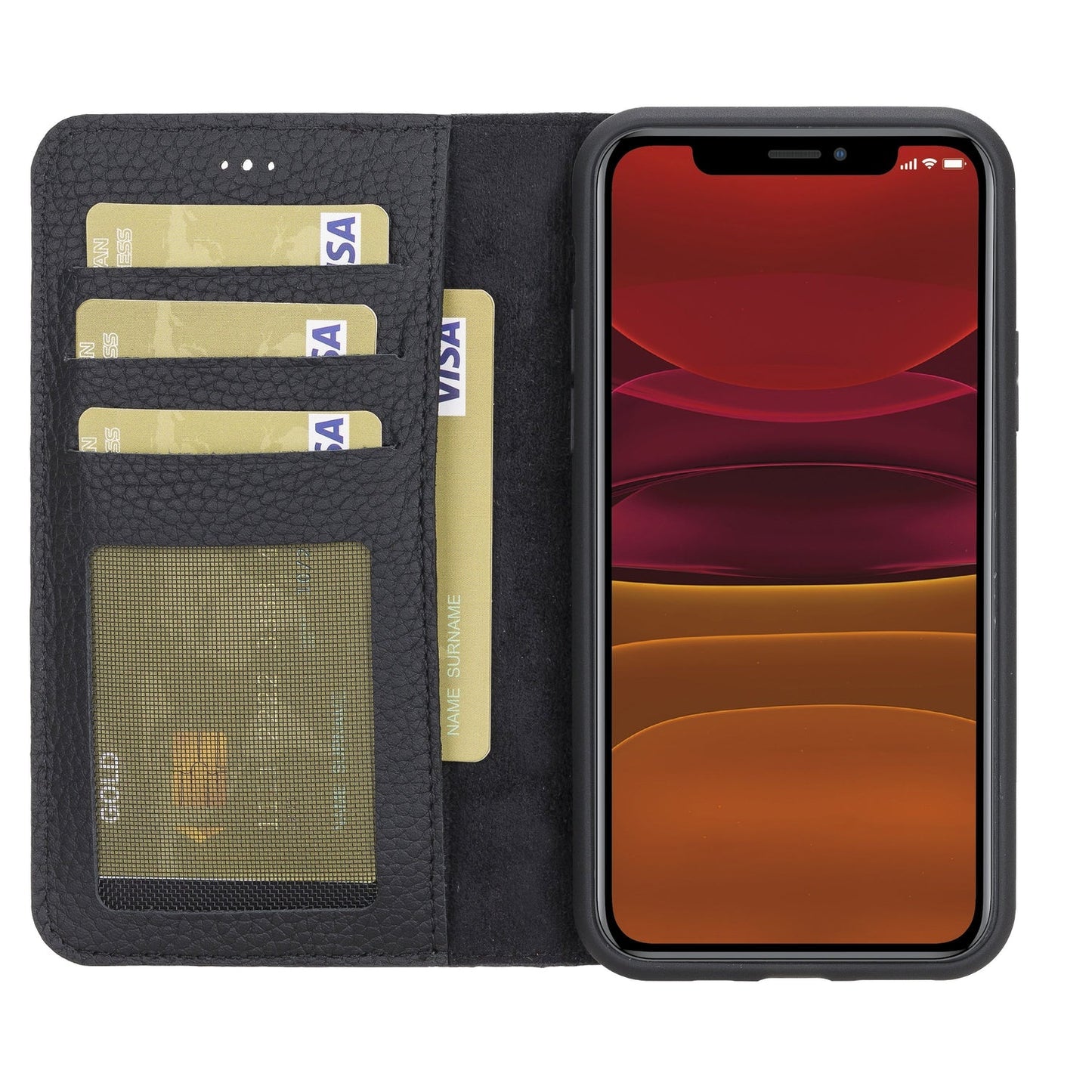 iPhone 11 Pro 5.8" Full Grain Leather Detachable Magnetic Wallet Case Bayelon