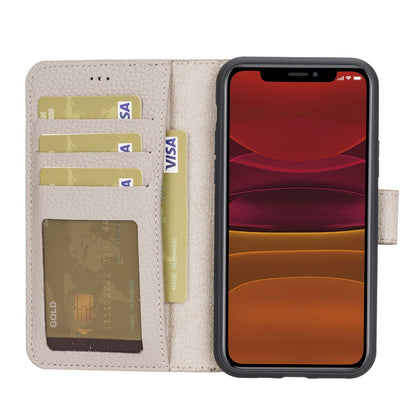 iPhone 11 Pro 5.8" Full Grain Leather Detachable Magnetic Wallet Case Bayelon