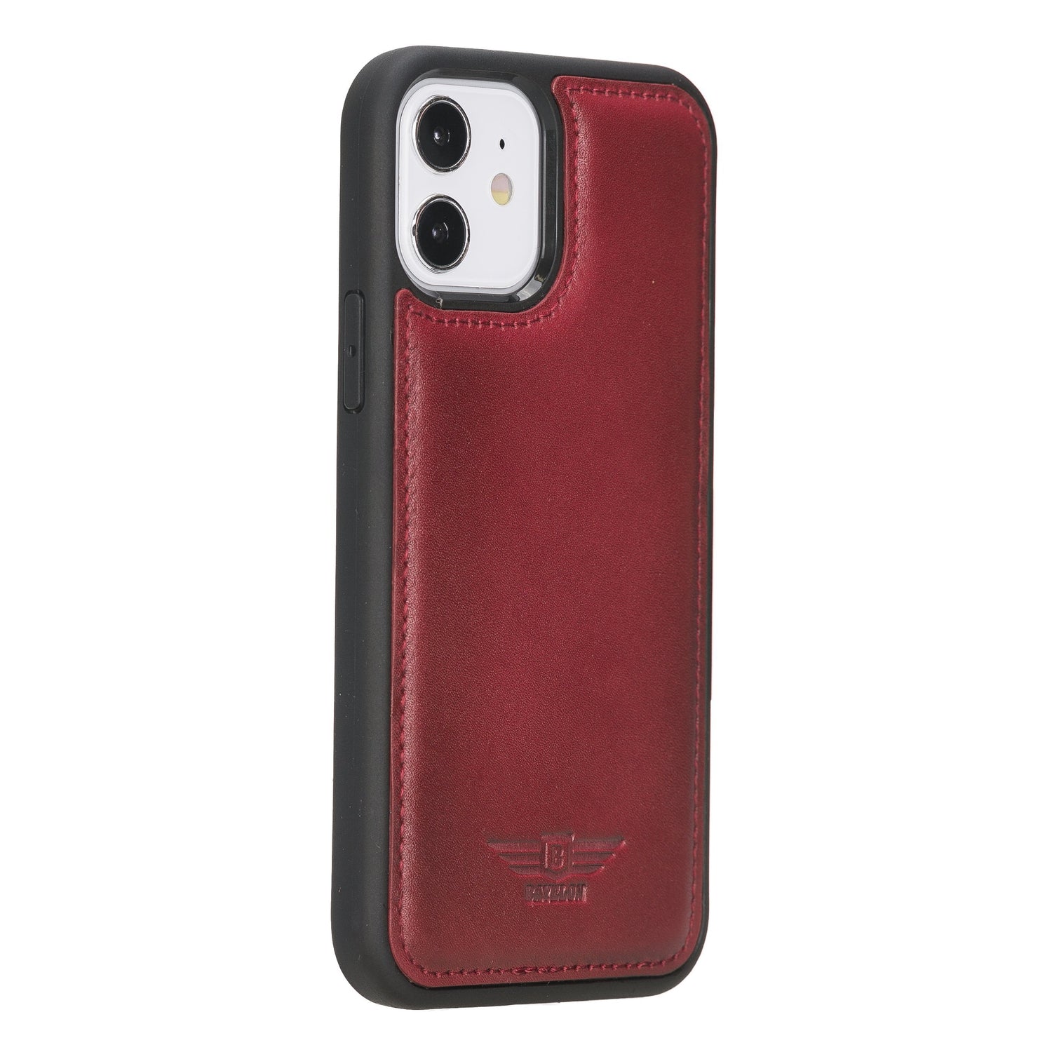 iPhone 12 - 12 Pro 6.1" Handcrafted Full Grain Leather Flexible Snap-on Back Cover Case Bayelon