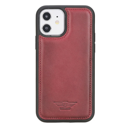 iPhone 12 - 12 Pro 6.1" Handcrafted Full Grain Leather Flexible Snap-on Back Cover Case Bayelon