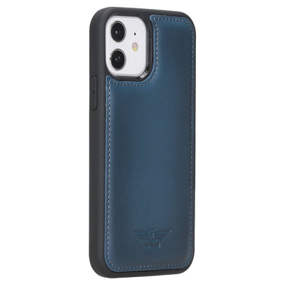 iPhone 12 - 12 Pro 6.1" Handcrafted Full Grain Leather Flexible Snap-on Back Cover Case Bayelon