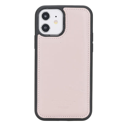 iPhone 12 - 12 Pro 6.1" Handcrafted Full Grain Leather Flexible Snap-on Back Cover Case Bayelon