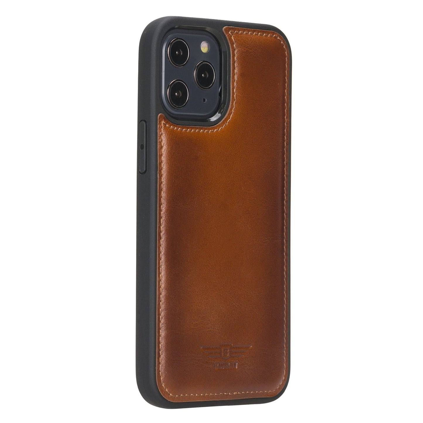 iPhone 12 Pro Max 6.7" Handcrafted Full Grain Leather Flexible Snap-on Back Cover Case Bayelon