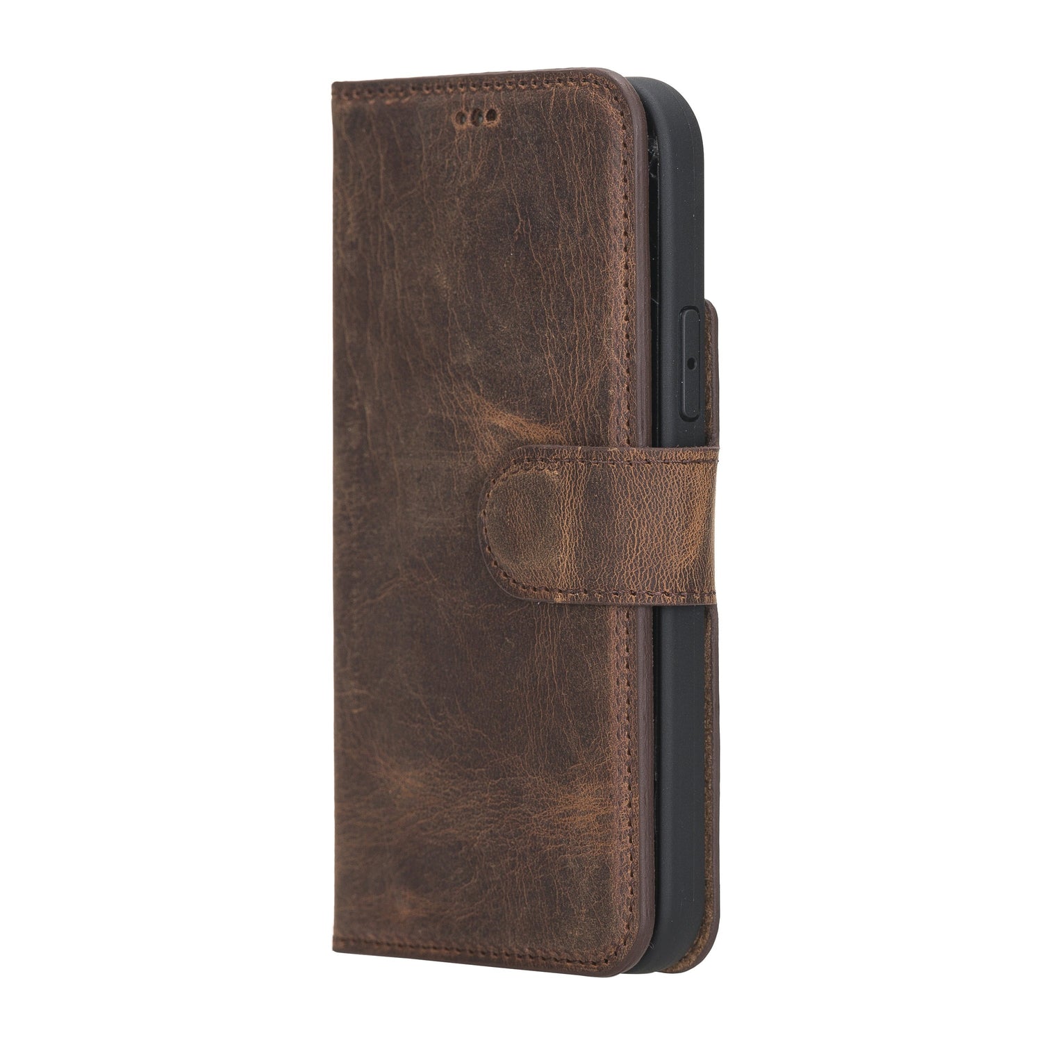 iPhone 12 Pro Max 6.7" Full Grain Leather Detachable Magnetic Handcrafted Wallet Case Bayelon