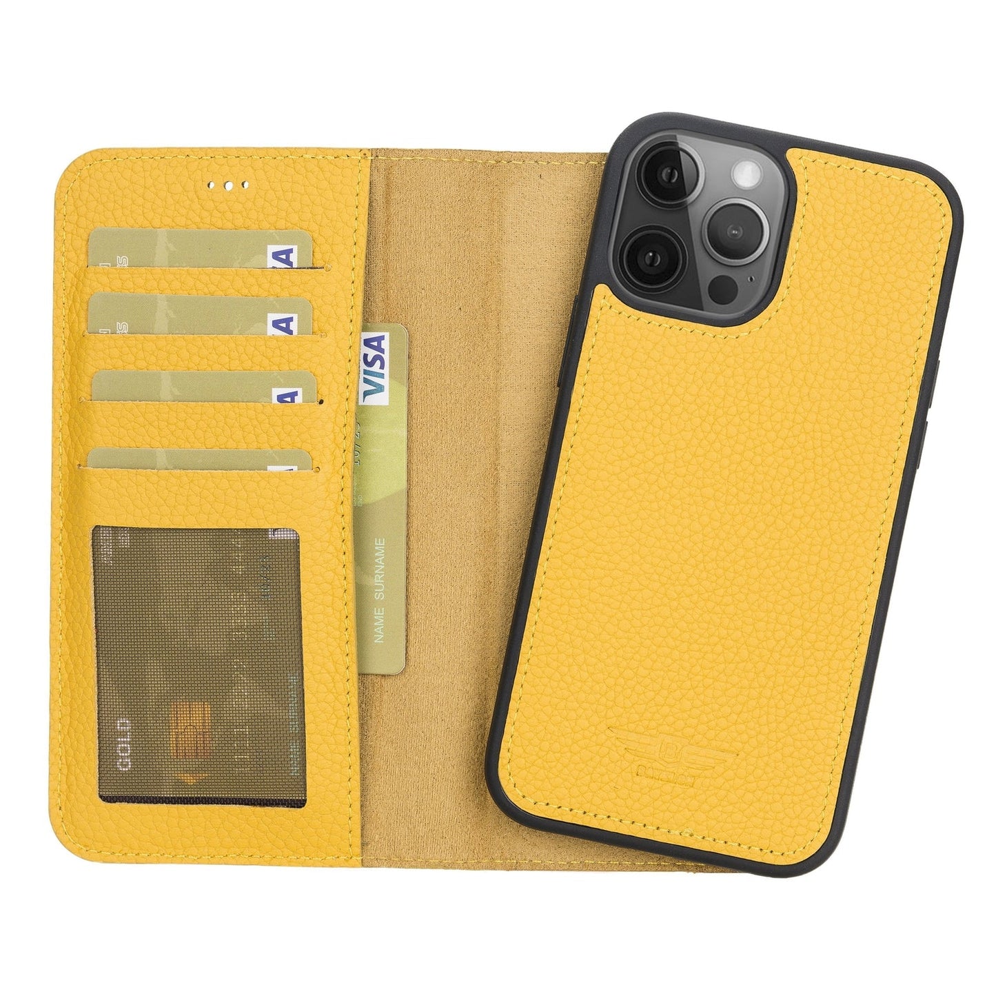 iPhone 12 Pro Max 6.7" Full Grain Leather Detachable Magnetic Handcrafted Wallet Case Bayelon