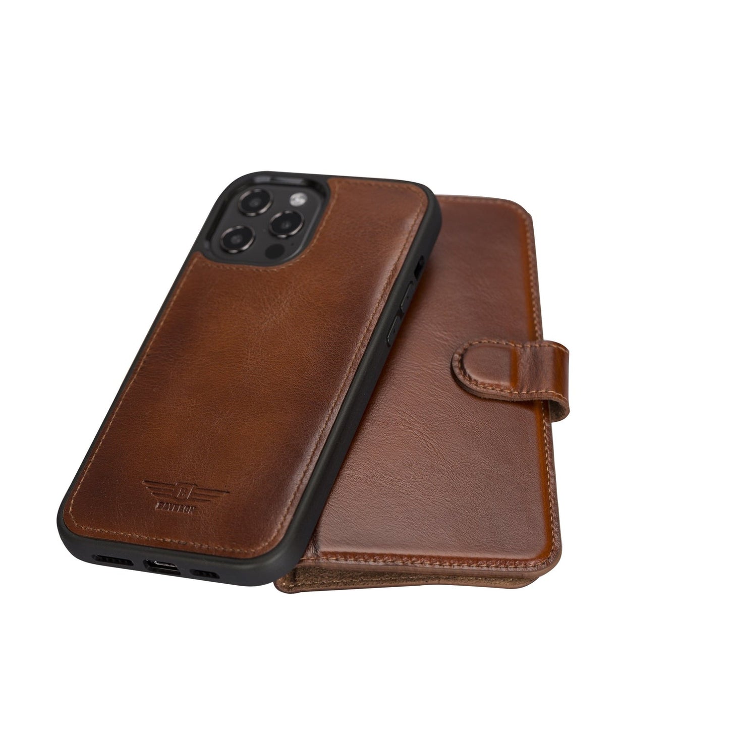 iPhone 12 Pro Max 6.7" Full Grain Leather Detachable Magnetic Handcrafted Wallet Case Bayelon