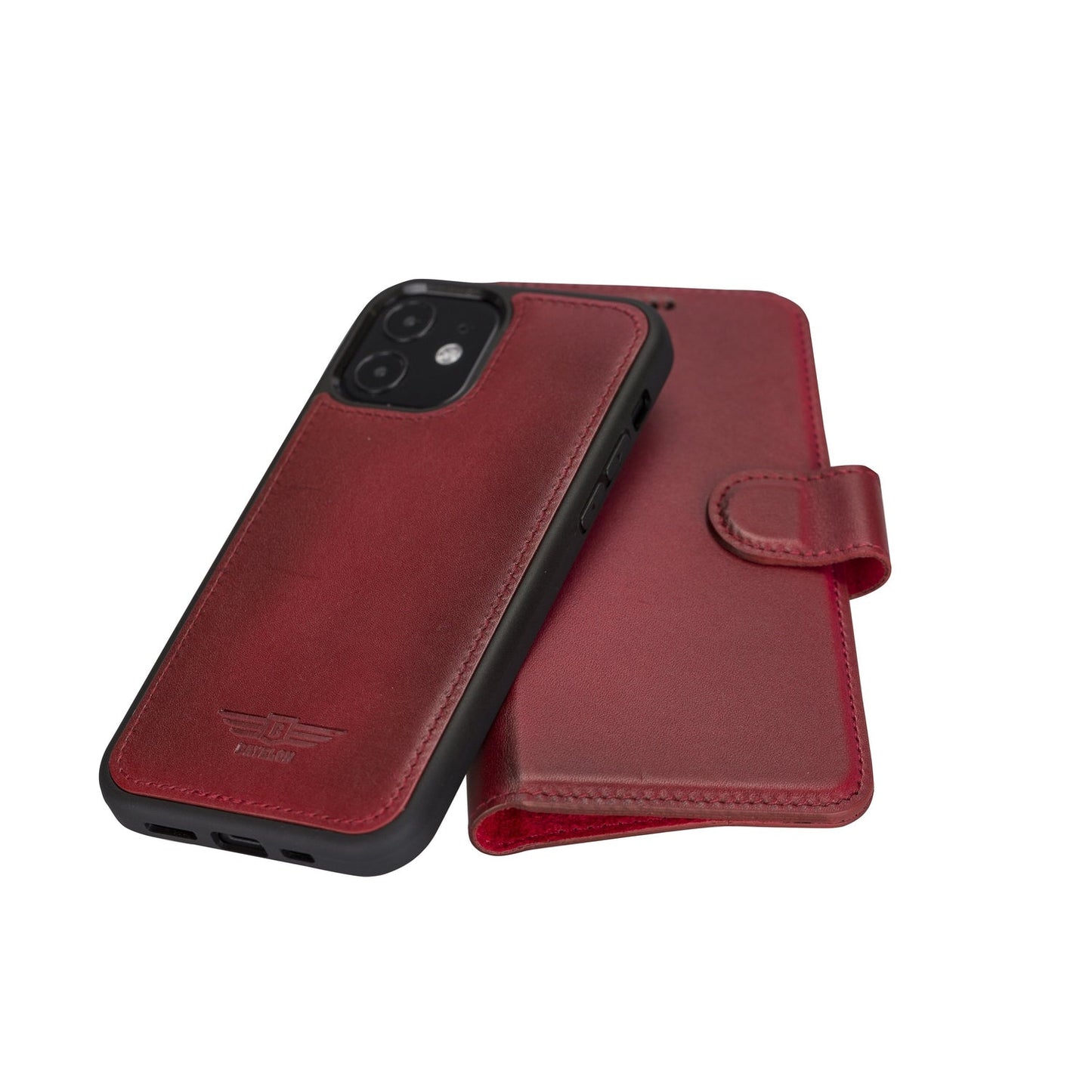 iPhone 12 Pro Max 6.7" Full Grain Leather Detachable Magnetic Handcrafted Wallet Case Bayelon